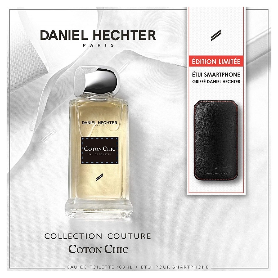DANIEL HECHTER - Coffret Parfum Coton Chic 100 ML avec Etui pour Smartphone