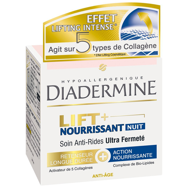 DIADERMINE - Soin anti-rides de nuit ultra fermet Lift + Nourrissant 