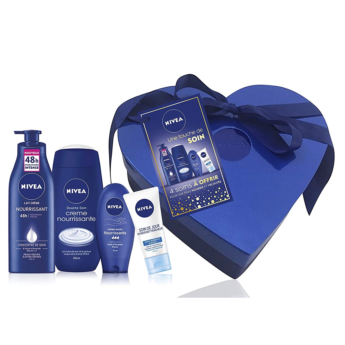 NIVEA - Coffret Coeur Nourrissant 4 soins pour le corps