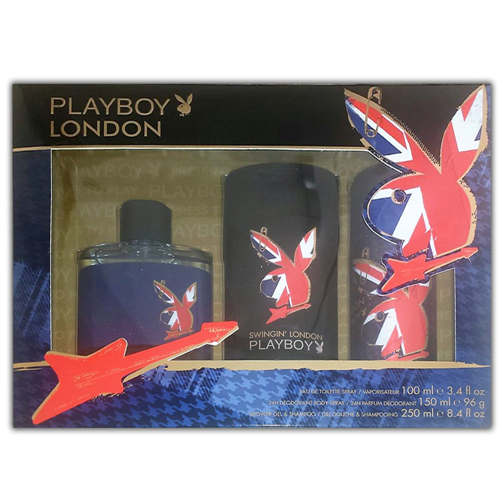 PLAYBOY - Coffret Homme Eau de Toilette + Dodorant 24h + Gel douche London