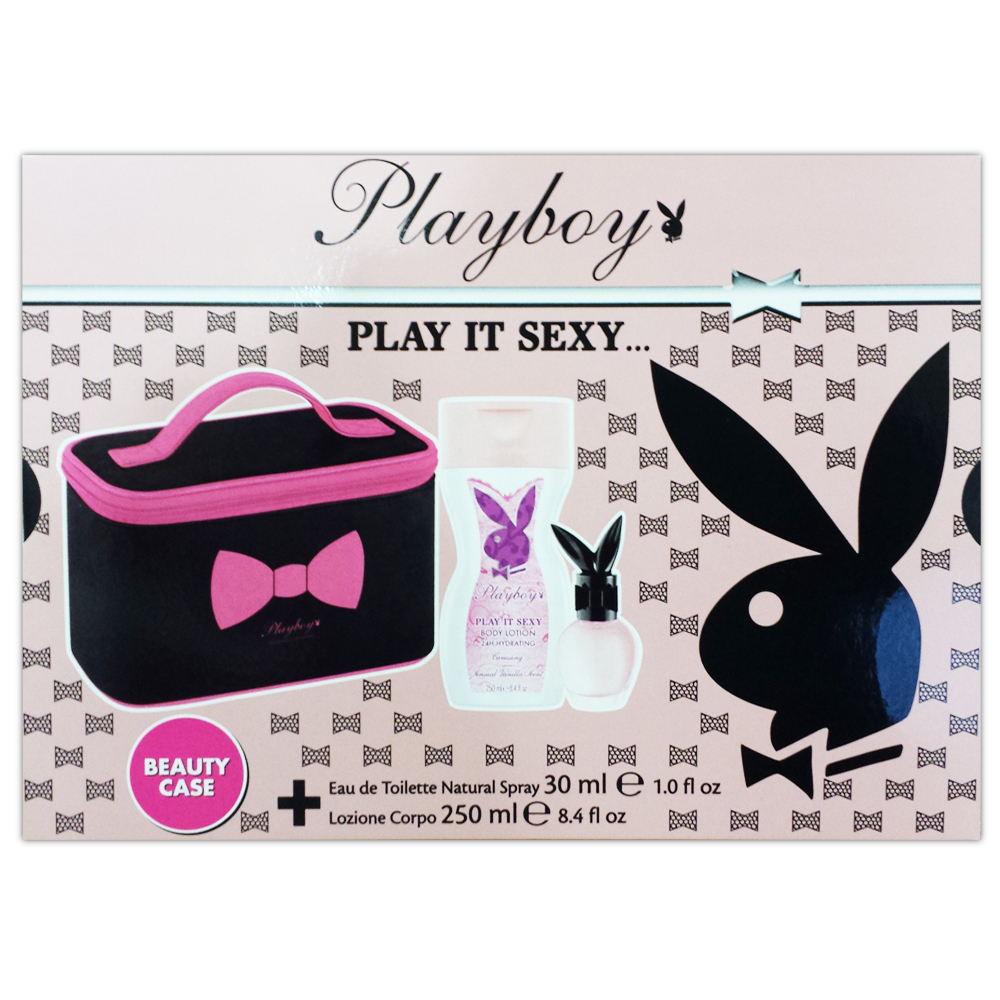 PLAYBOY - Coffret Femme Eau de Toilette + Lotion pour le corps + Trousse de beaut Play It Sexy