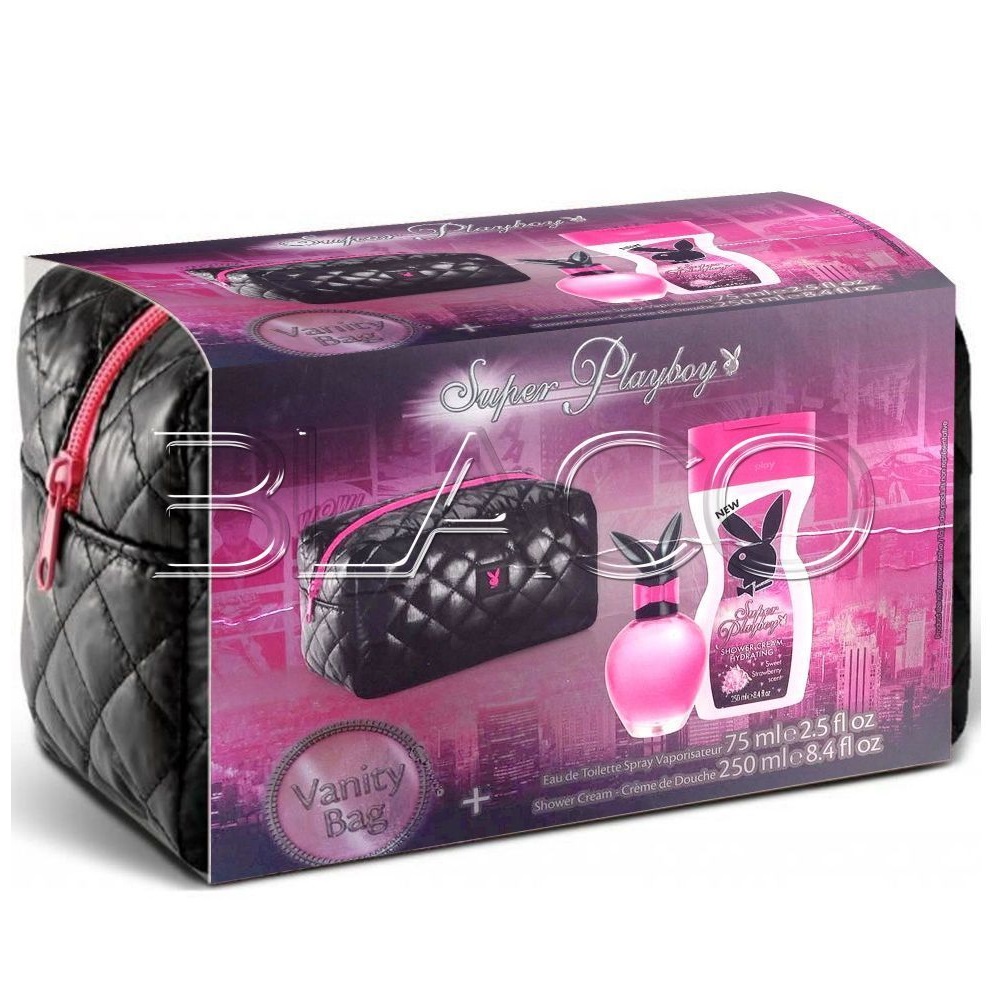 PLAYBOY - Coffret Femme Eau de Toilette + Gel de douche + Vanity bag Super Playboy