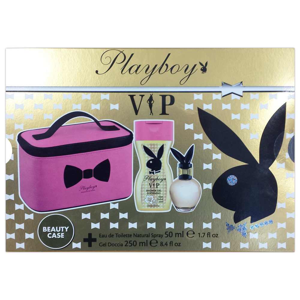 PLAYBOY - Coffret Femme Eau de Toilette + Gel douche + Trousse de beaut Playboy VIP