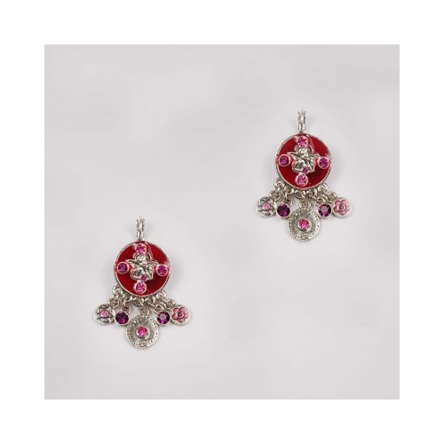 TEMPLE STREET - Boucles d'oreilles Agathe fushias