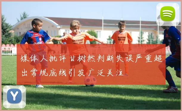 媒体人批评甘树然判断失误严重超出常规底线引发广泛关注